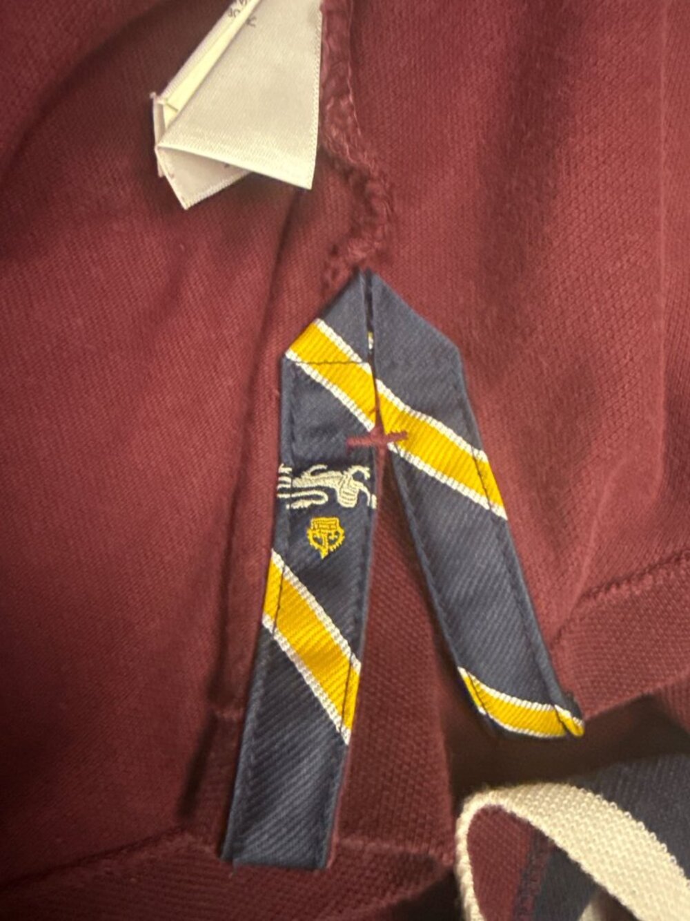 Polo Ralph Lauren Polo Bear Rugby Polo Shirt Mens XXL Football Bear Burgundy - Picture 10 of 10